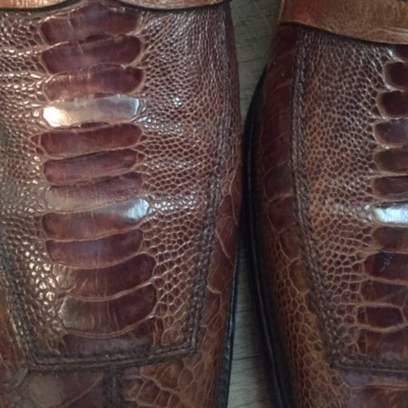 Brown Size 13 David Eden \'Fangio\' Ostrich Shoes main image 4